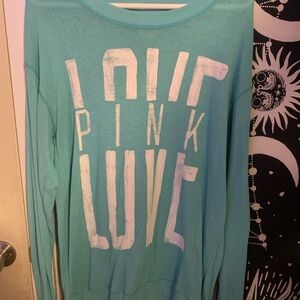 PINK Victoria's Secret Aqua Love Sweater